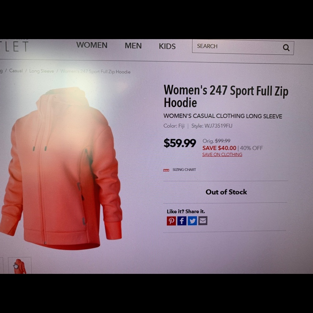 New Balance Women’s 247 Sport Full Zip Hoodie - LG - Picture 6 of 6
